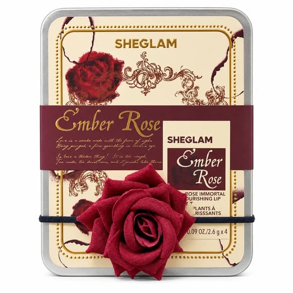 ست هدیه لیپ گلاس مغذی شیگلم Ember Rose Immortal Love چهار رنگ