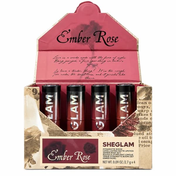 ست هدیه رژ لب جامد مات شیگلم مدل Ember Rose با ماندگاری بالا