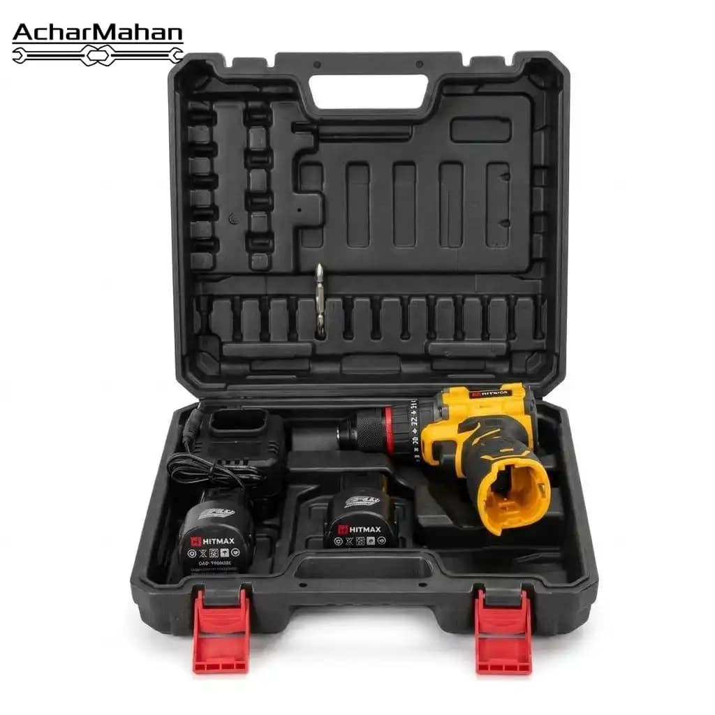 دریل شارژی 24 ولت چکشی براشلس اینتیمکس طرح دیوالت مدل dewalt design — تصویر ۳
