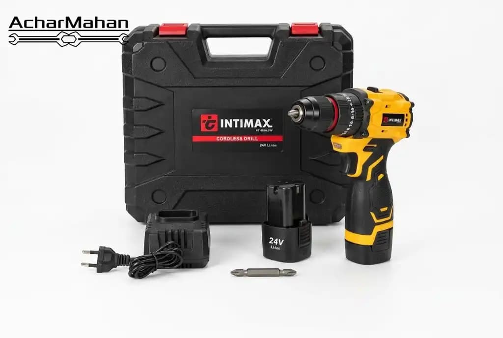 دریل شارژی 24 ولت چکشی براشلس اینتیمکس طرح دیوالت مدل dewalt design — تصویر ۲