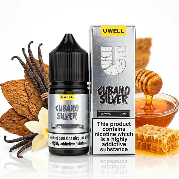 سالت نیکوتین کوبانو نقره ای یوول | UWELL CUBANO SILVER SALT 30ML