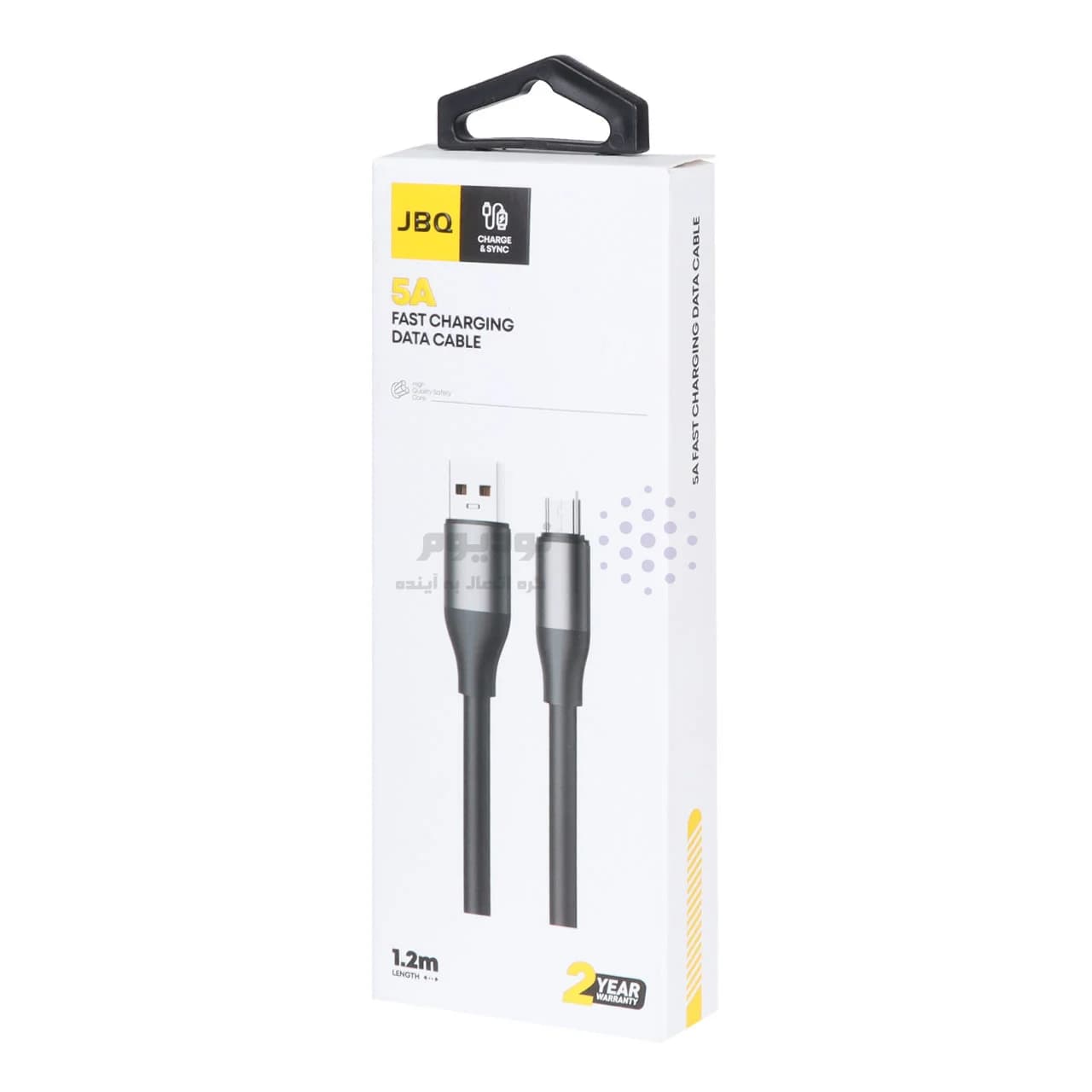 کابل شارژ 1.2 متری فست اندروید JBQ مدل CA-612 – مشکی (گارانتی یکساله رصاصی) — تصویر ۲