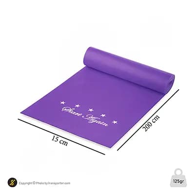 کش بدنسازی پیلاتس2 متری ELASTIC BAND | بنفش — تصویر ۴