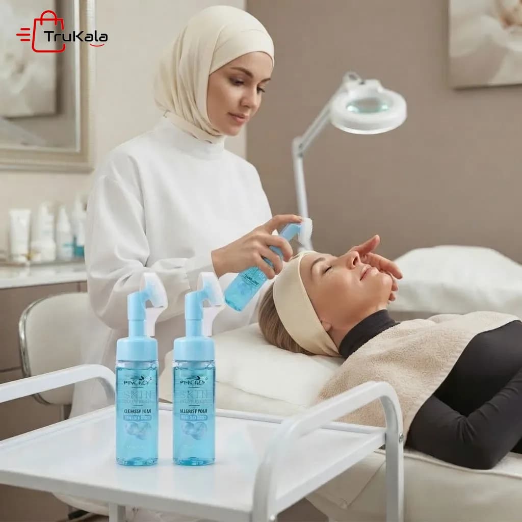 فوم شستشو صورت براش دار پینک کی مدل آمینو اسید 150 میل — تصویر ۲