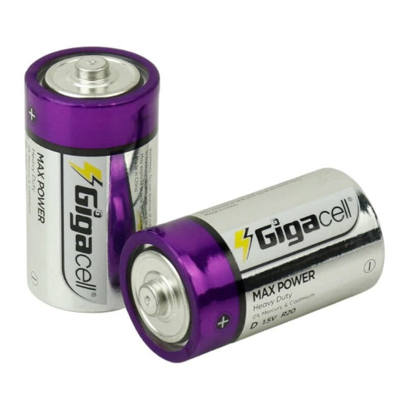 باتری D گیگاسل مدل Gigacell Max Power R20 بسته 2 عددی — تصویر ۲