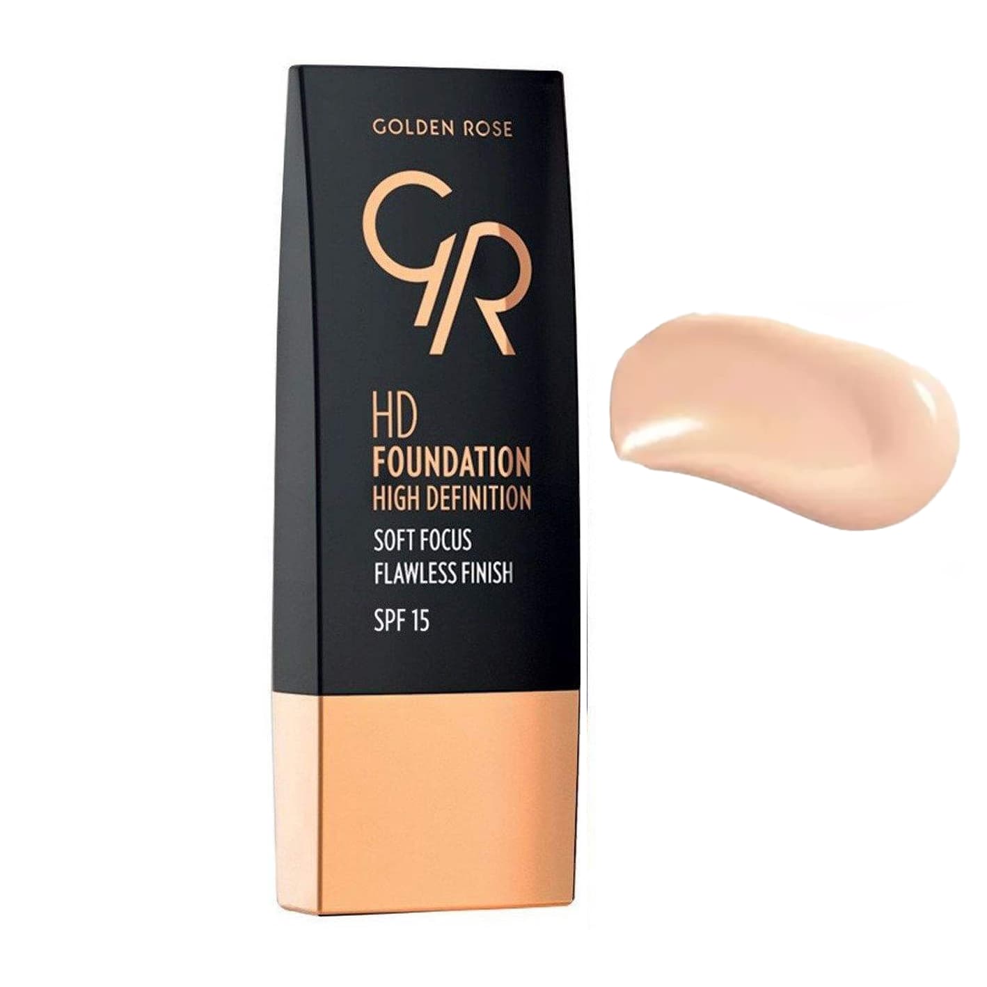 کرم پودر تیوپی گلدن رز Golden Rose مدل HD FOUNDATION شماره 103