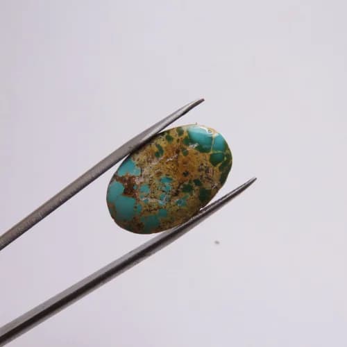 فیروزه سبز دورنگ فوق خاص رگه طلایی4.3گرم9917