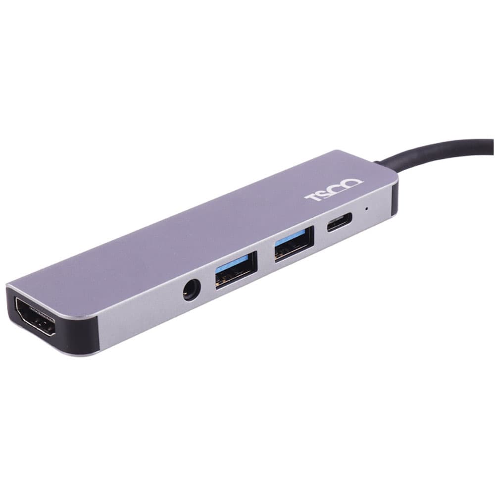 هاب 5 پورت تایپ سی تسکو مدل HUB TYPE-C TSCO THU 1160 — تصویر ۲