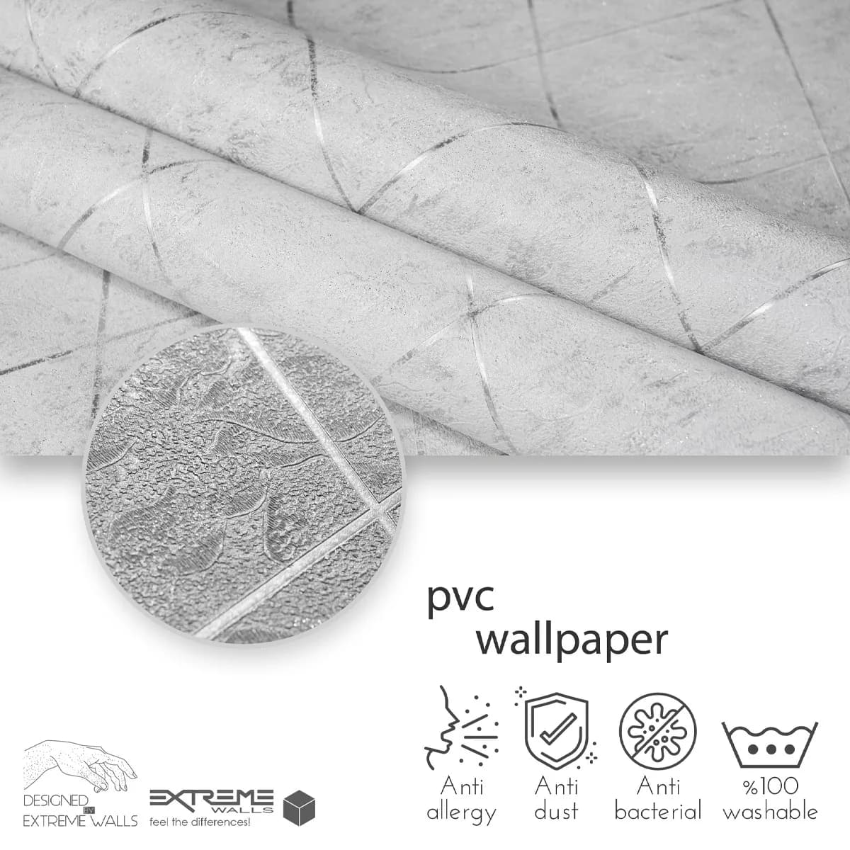کاغذ دیواری اتم طرح هندسی کد 6124 — تصویر ۴