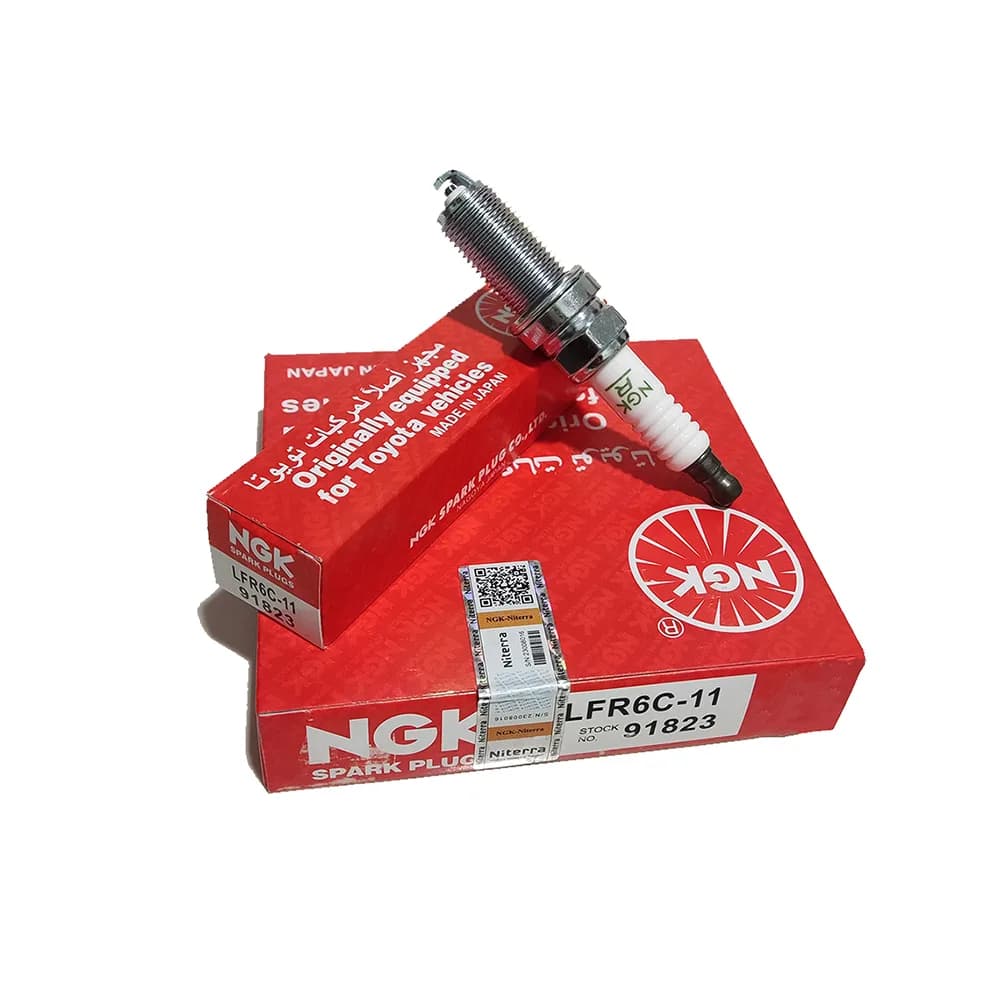 شمع خودرو ان جی کی مدل تک پلاتینی پایه بلند کد LFR6C-11 91823 بسته 4 عددی — تصویر ۲