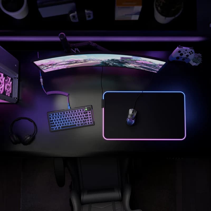 موس پد گیمینگ Glorious Mouse Pad GMP 2 GLED -XL Extended Black RGB — تصویر ۵