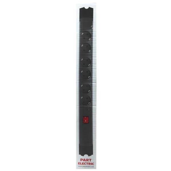محافظ برق صوتی تصویری 6 خانه ارت دار پارت الکتریک PE5143 Rack Mount با کابل 1/8 متری — تصویر ۲