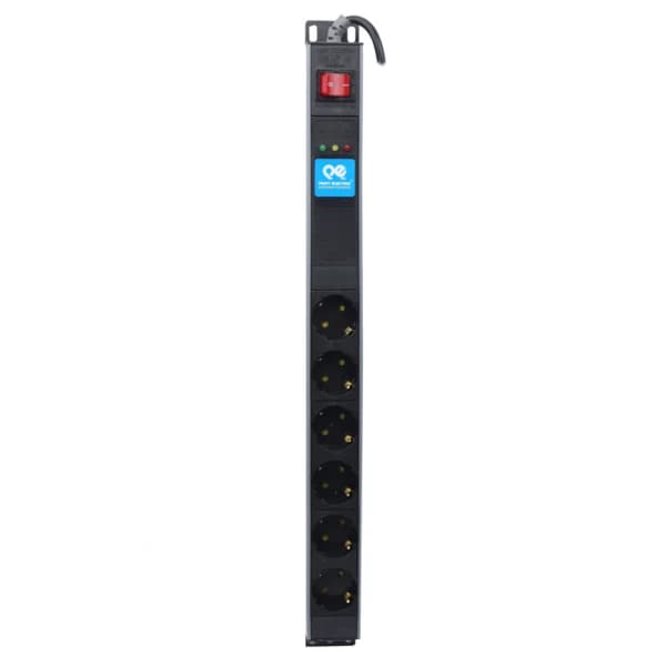محافظ برق صوتی تصویری 6 خانه ارت دار پارت الکتریک PE5143 Rack Mount با کابل 1/8 متری — تصویر ۳