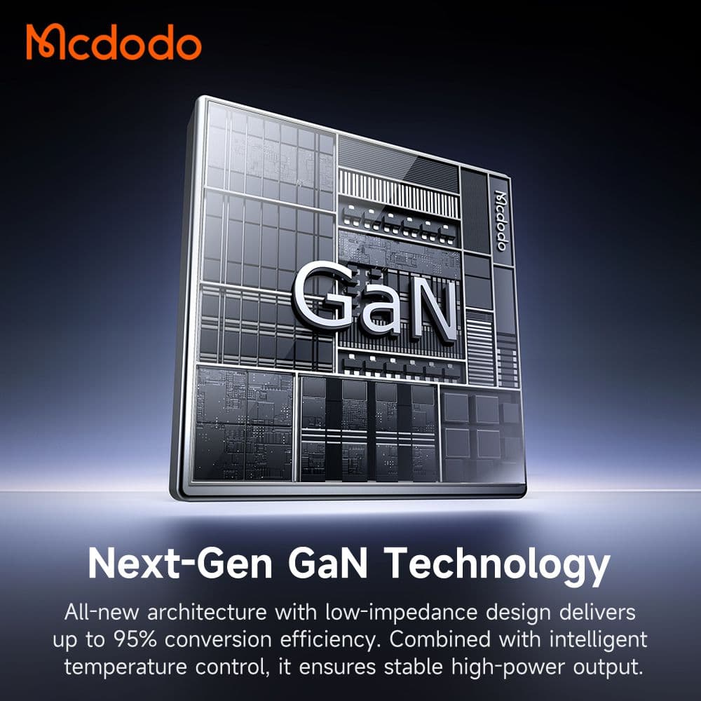 شارژر آداپتور دیواری 3پورت 67وات مک دودو مدل MCDODO GaN CH-8640 با 2کابل جمع شونده تایپ سی — تصویر ۶