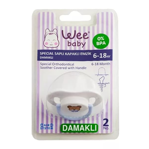 پستانک وي مدل 782 ارتودنسي دربدار دسته دار سایز 2 wee baby — تصویر ۵