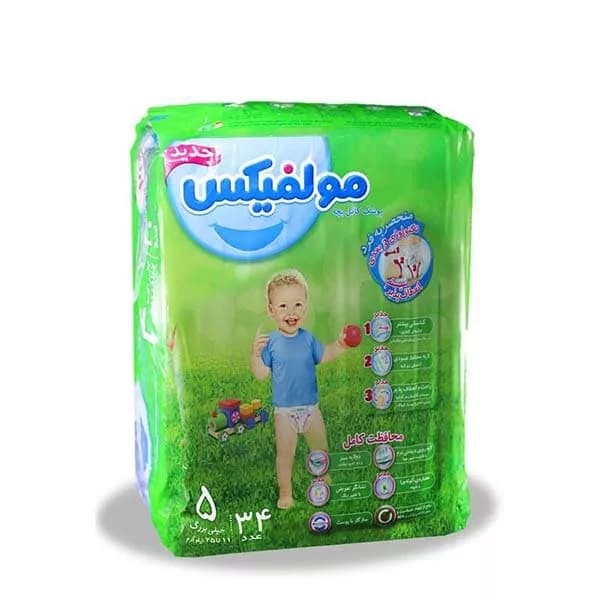 پوشک مولفیکس نوزادی 28 عددی سایز 5 Molfix — تصویر ۲