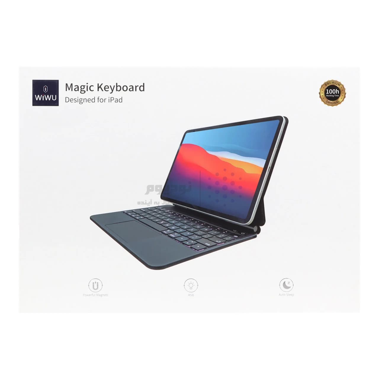کاور کیبورد دار بی سیم iPad 12.9 اینچ Wiwu مدل MK129 – مشکی MN — تصویر ۷