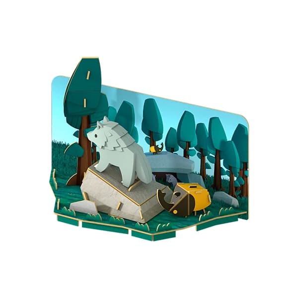 گرگ مگنتی HALFTOYS همراه با پس زمینه