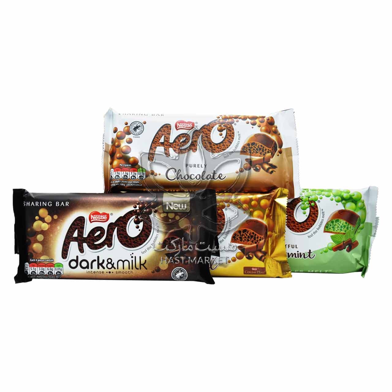 شکلات حبابی شیری ۹۰ گرم ائرو نستله – Aero — تصویر ۳
