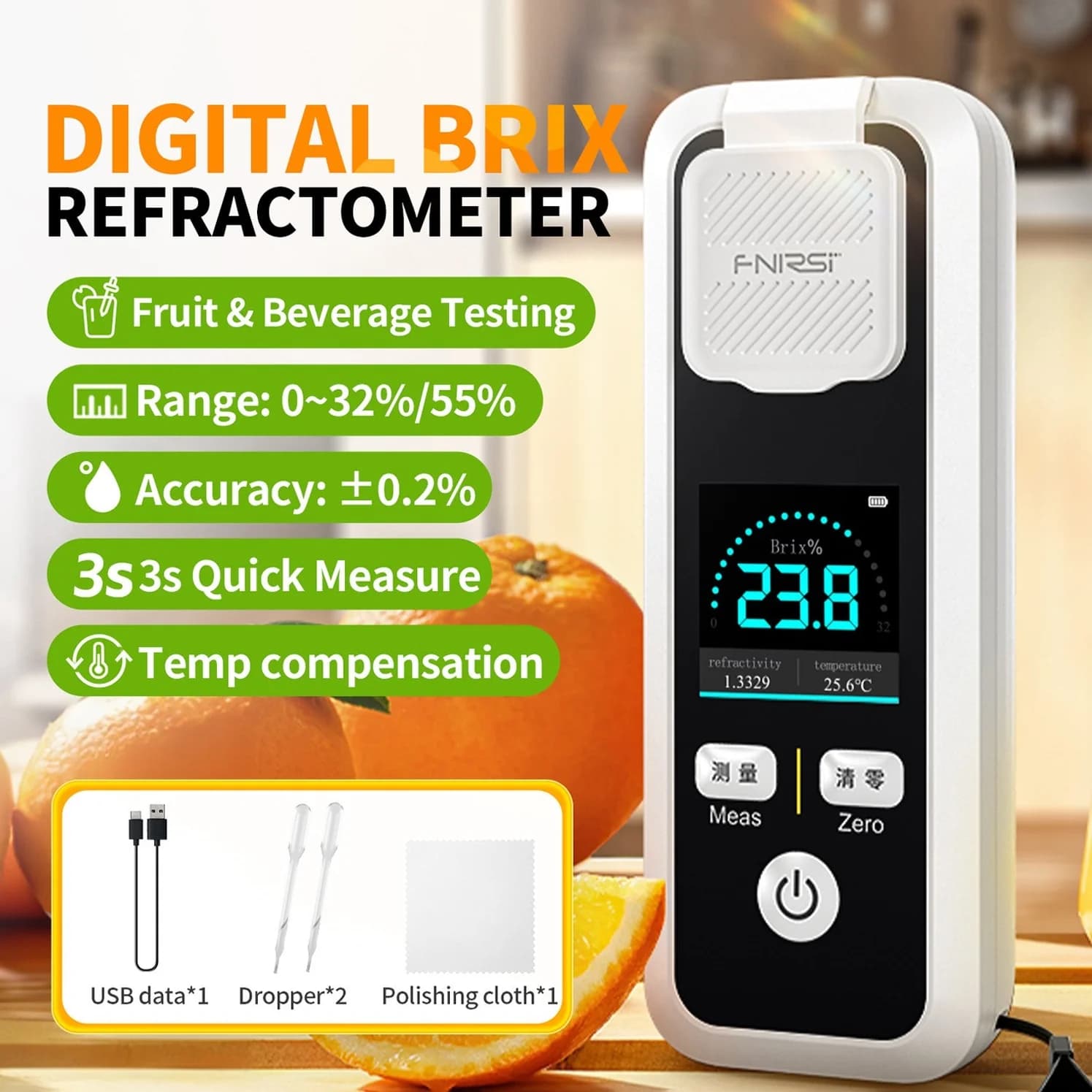 رفرکتومتر دیجیتال بریکس فینرسی مدل FNIRSI JBM-10 — تصویر ۸