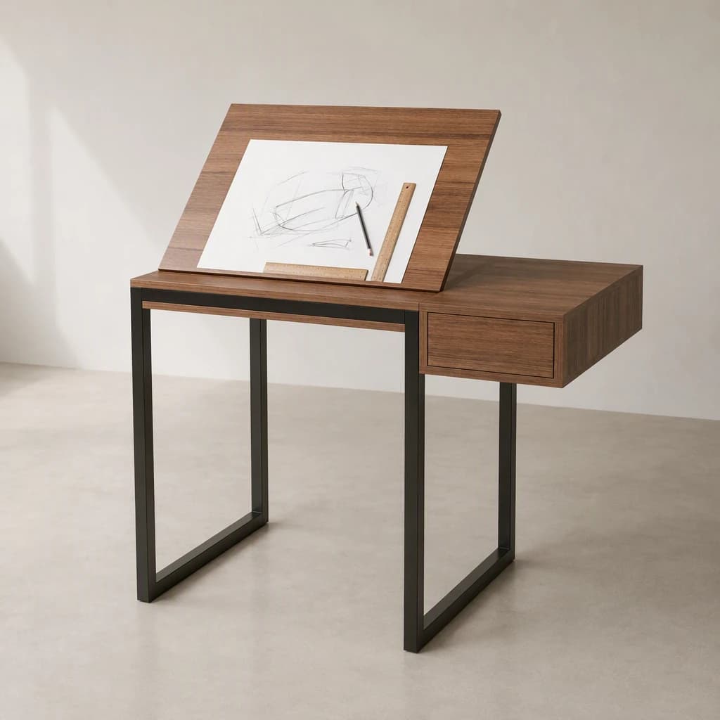میز طراحی MDF و فلز مدل لاینینو