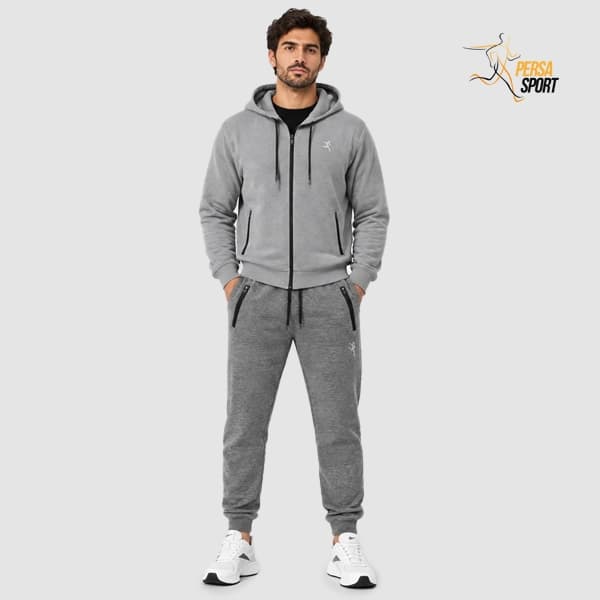 ست ورزشی مردانه پرسا اسپرت خاکستری Hoodie & Jogger