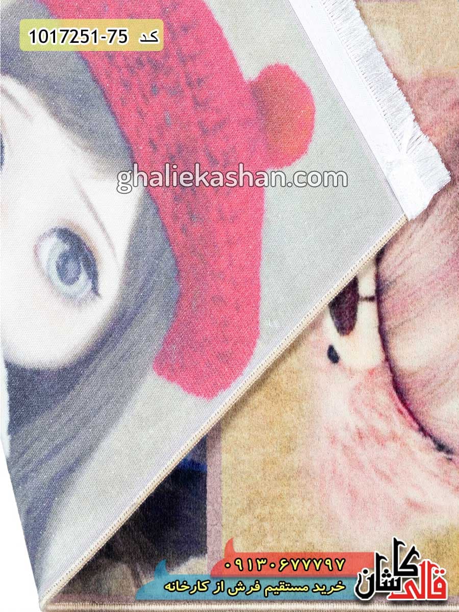 فرش 700 شانه کودک طرح کولاژ باربی کاشان — تصویر ۲