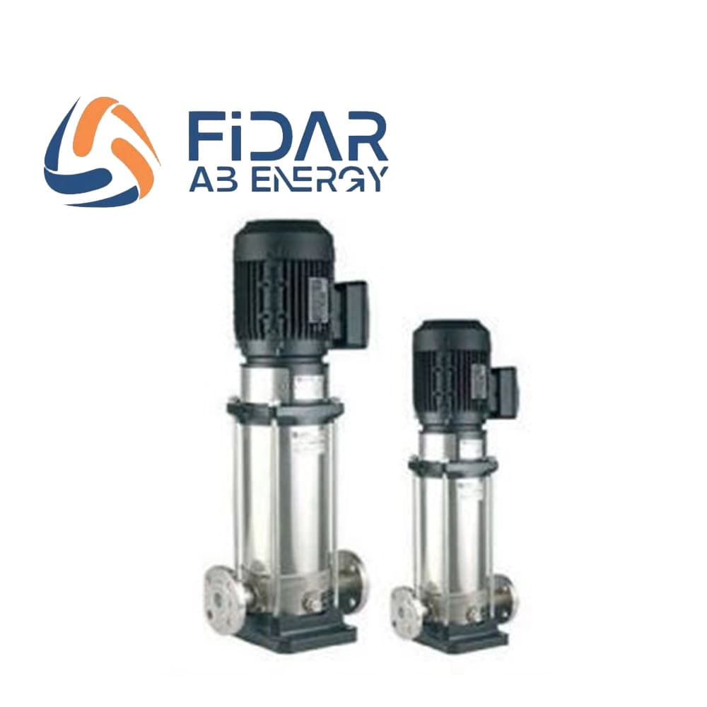 الکتروپمپ استیل ایستاده سه فاز ابارا EVMSG 45-6-2 F5/22 IE2 – پمپ طبقاتی عمودی فشار قوی صنعتی