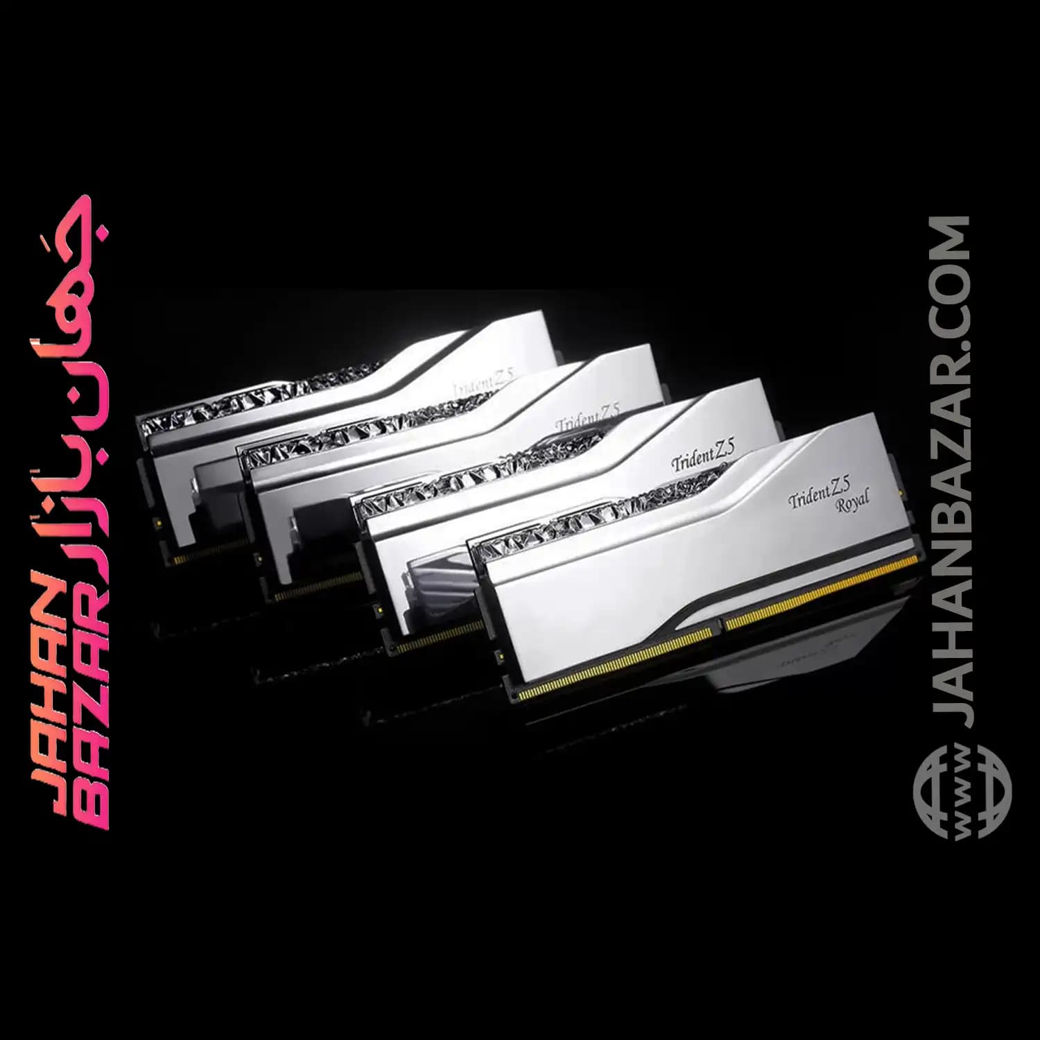 رم دسکتاپ جی اسکیل DDR5 دو کاناله MHz 6400 G.Skill TRIDENT Z5 ROYAL SILVER RGB ظرفیت CL32 32GB — تصویر ۵