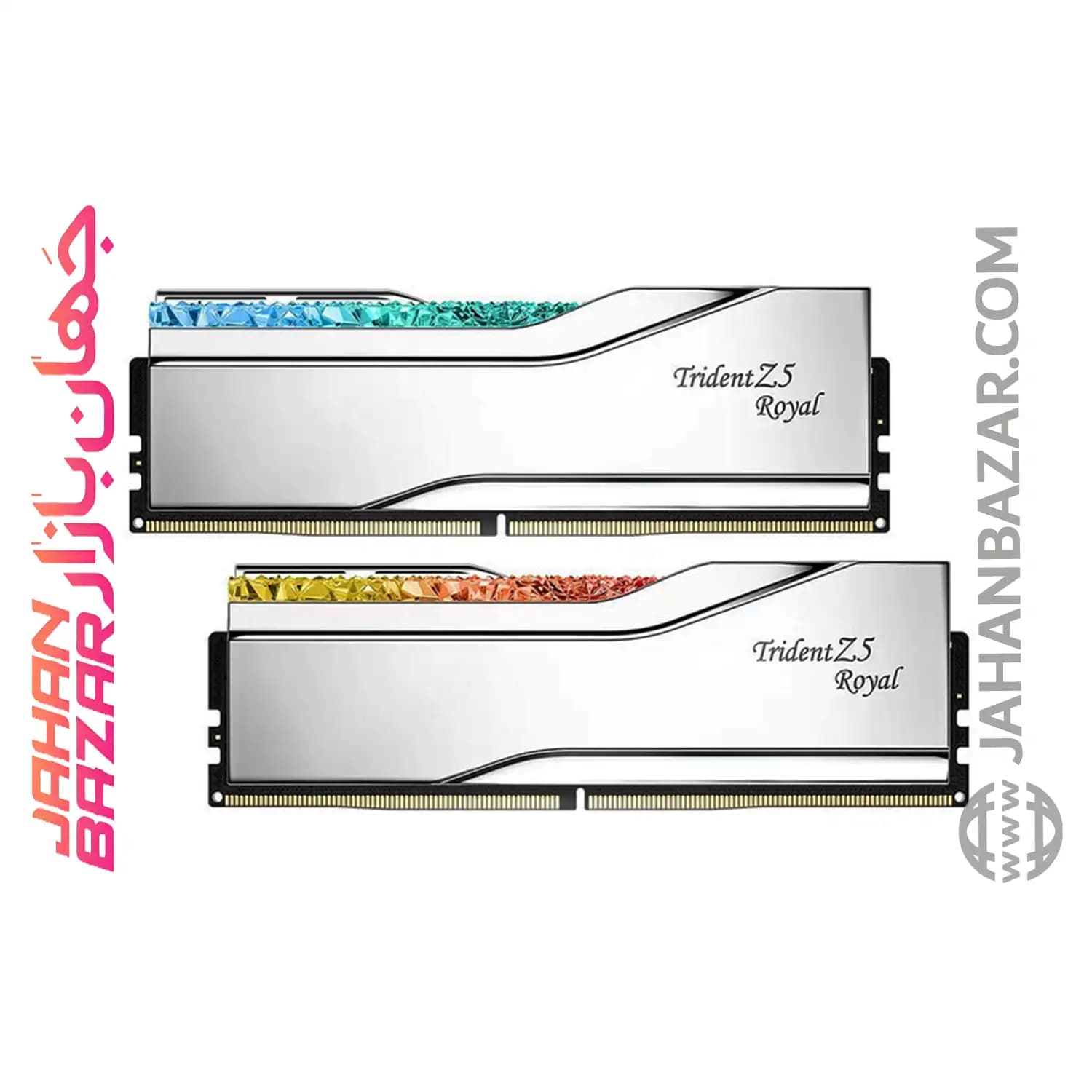رم دسکتاپ جی اسکیل DDR5 دو کاناله MHz 6400 G.Skill TRIDENT Z5 ROYAL SILVER RGB ظرفیت CL32 32GB — تصویر ۶