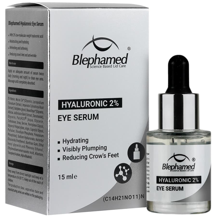 سرم دور چشم هیالورونیک اسید %۲ بلفامد ۱۵ میلی لیتر | Blephamed Hyaluronic Acid 2% Eye Serum 15 ml
