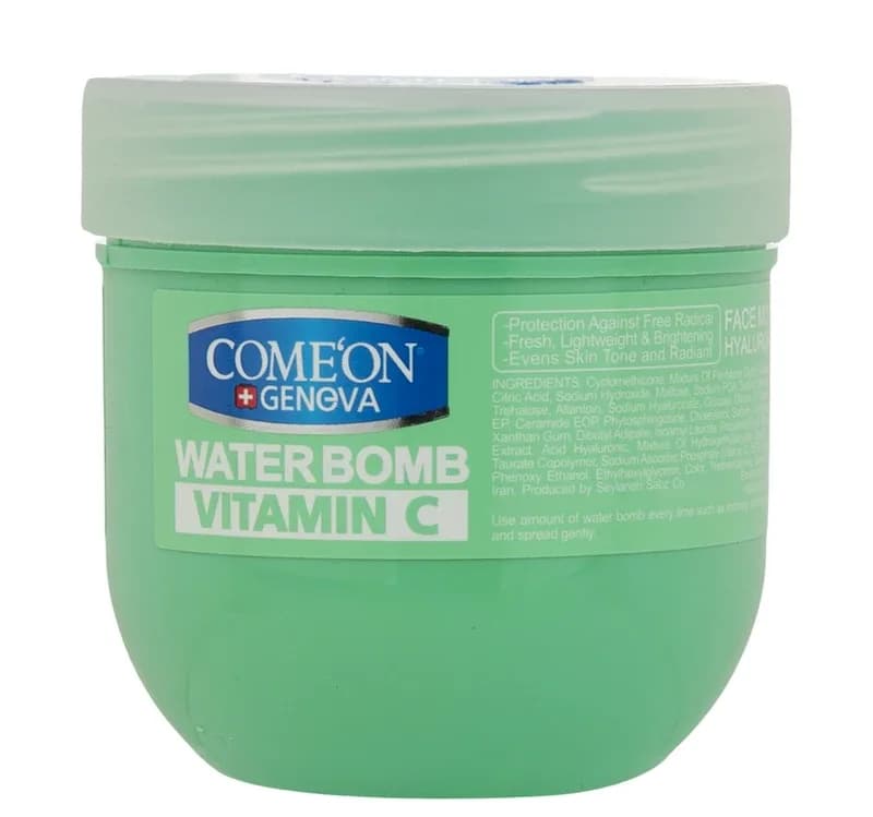 کرم آبرسان صورت کامان سری واتربمب مدل VITAMIN C مناسب انواع پوست حجم 200 میلی لیتر — تصویر ۳