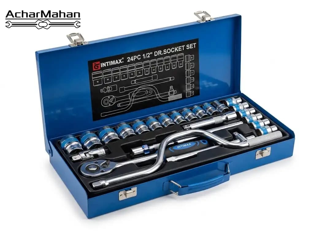 جعبه بکس ۲۴ عددی سنگین اینتیمکس مدل soket set 24 pcs