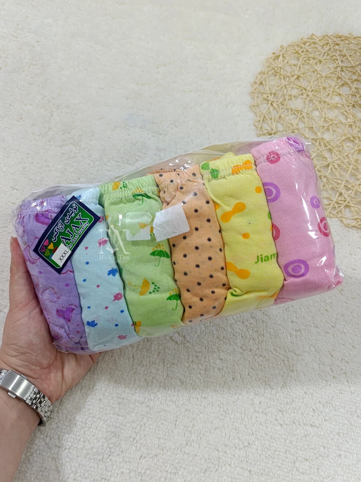 پک شورت زنانه بورسی اقتصادی 6 عددی سایز بزرگ 5390