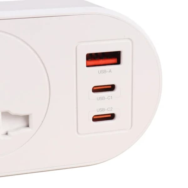 چند راهی 2 خانه ایکس او XO-WL31 با کابل 1.5 متری + شارژر USB و Type-C — تصویر ۶
