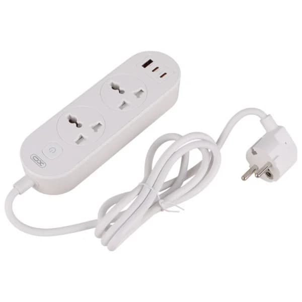 چند راهی 2 خانه ایکس او XO-WL31 با کابل 1.5 متری + شارژر USB و Type-C — تصویر ۴