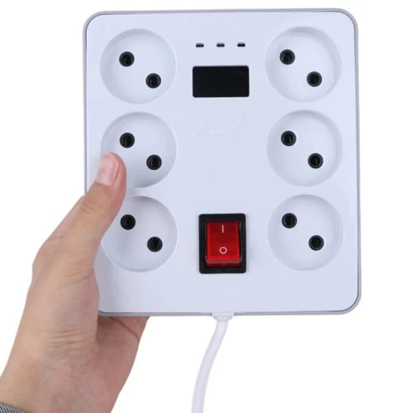 محافظ برق دیجیتال کامپیوتر و صوتی تصویری 6 خانه تیراژه M106 با کابل 1.8 متری — تصویر ۳