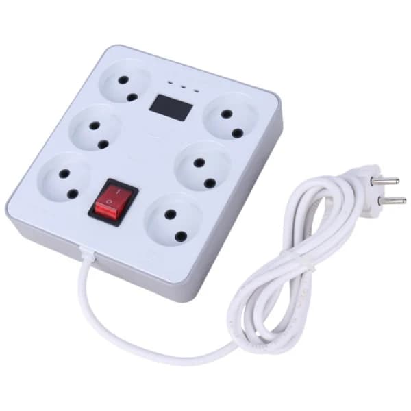 محافظ برق دیجیتال کامپیوتر و صوتی تصویری 6 خانه تیراژه M106 با کابل 1.8 متری — تصویر ۵