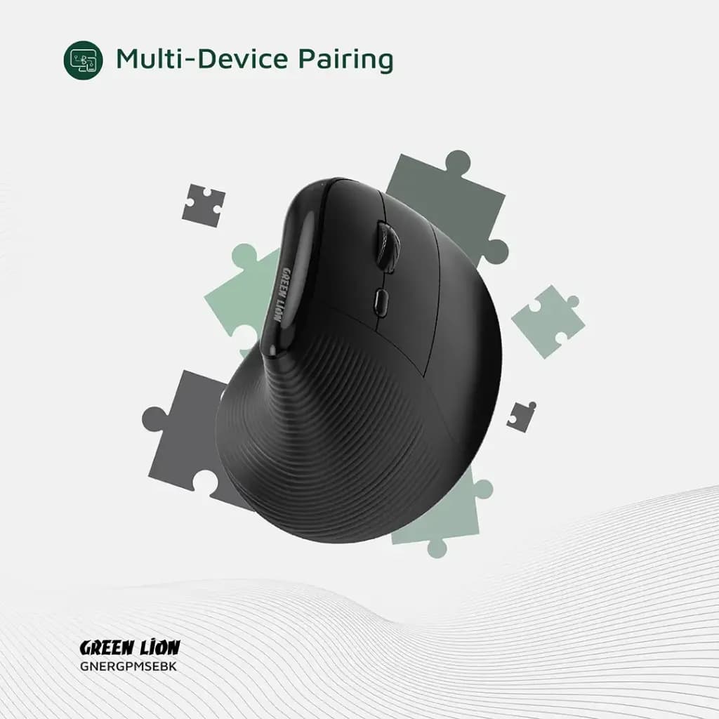 ماوس بی سیم گرین لاین Green Lion Ergo Grip Vertical Mouse GNERGPMSEBK — تصویر ۷