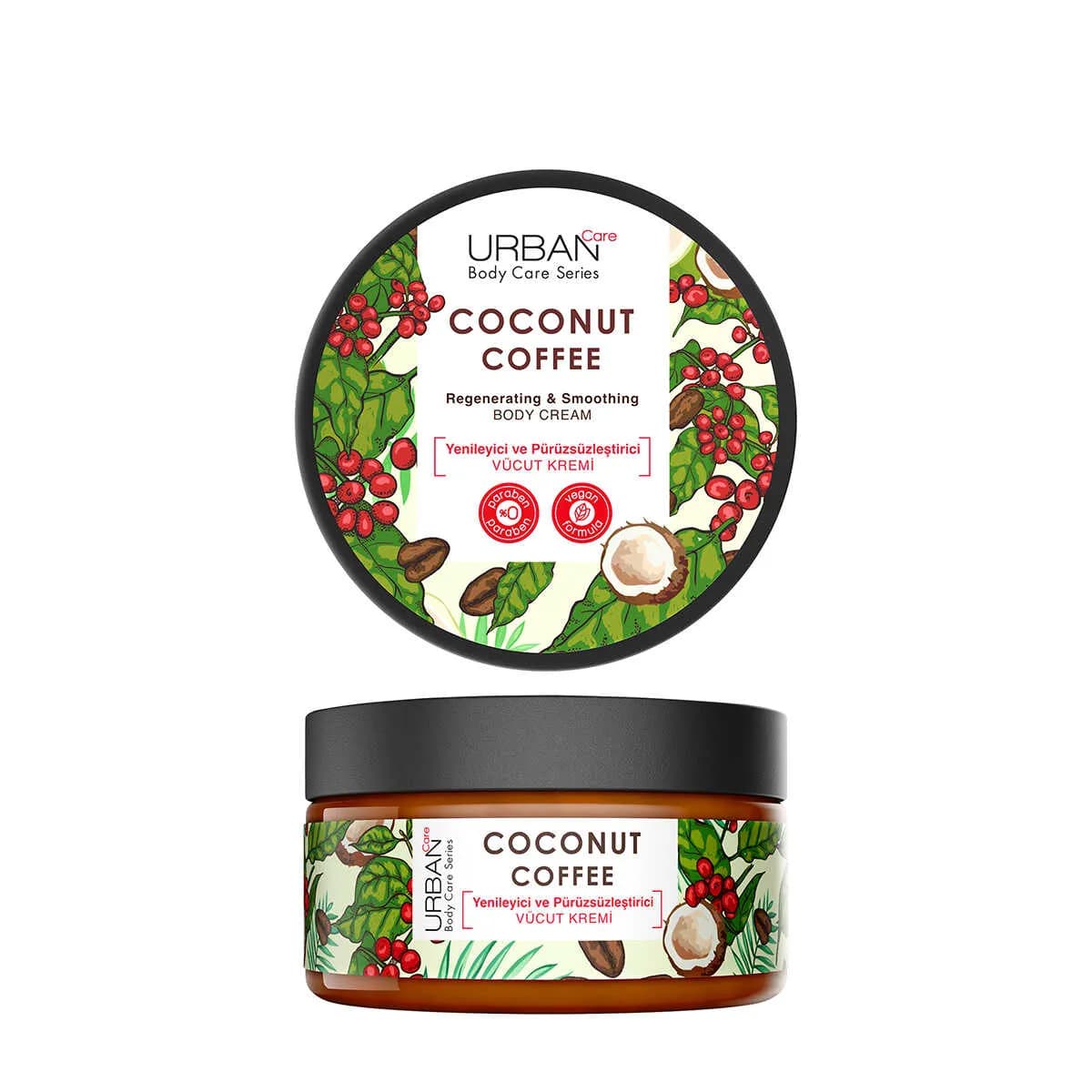 کرم بدن احیا کننده و نرم کننده اربن کر مدل Coconut Coffee