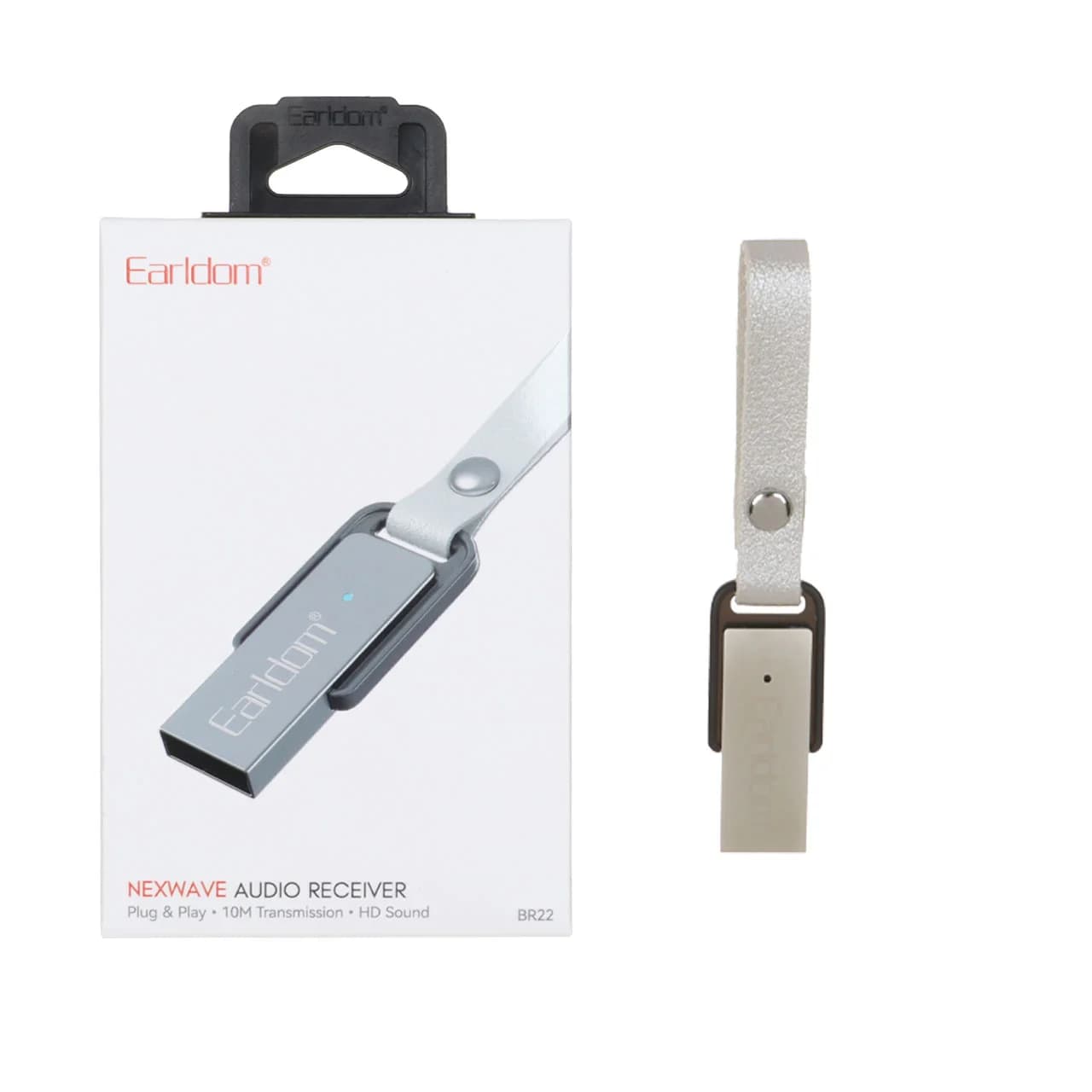گیرنده بلوتوثی صدا Earldom مدل BR22 – خاکستری(دارای میکروفن و قابلیت مکالمه)