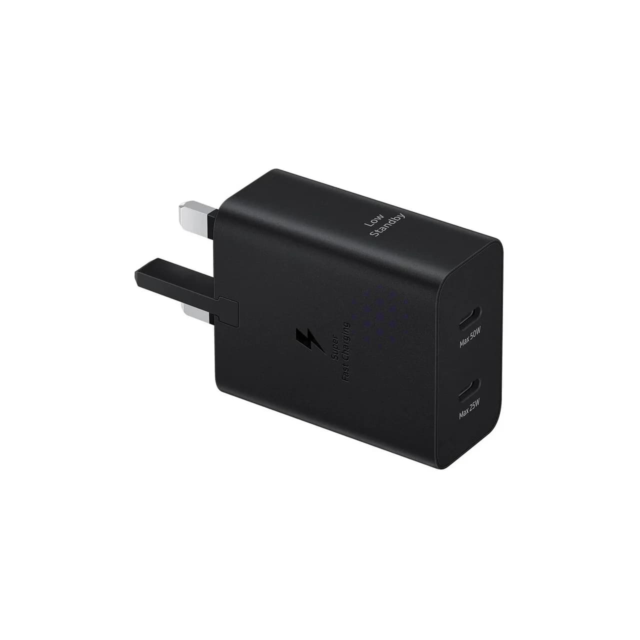 شارژر دیواری سه پین فست و PD تک پورت SAMSUNG Type-C مدل EP-T5020 50W به همراه کابل شارژ Type-C – مشکی – اصلی – Low Standby مجهز به فناوری GAN-NFC (گارانتی 12 ماهه DST) — تصویر ۳