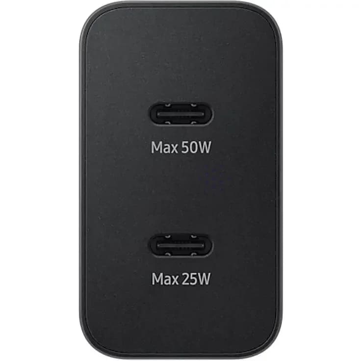 شارژر دیواری سه پین فست و PD تک پورت SAMSUNG Type-C مدل EP-T5020 50W به همراه کابل شارژ Type-C – مشکی – اصلی – Low Standby مجهز به فناوری GAN-NFC (گارانتی 12 ماهه DST) — تصویر ۴