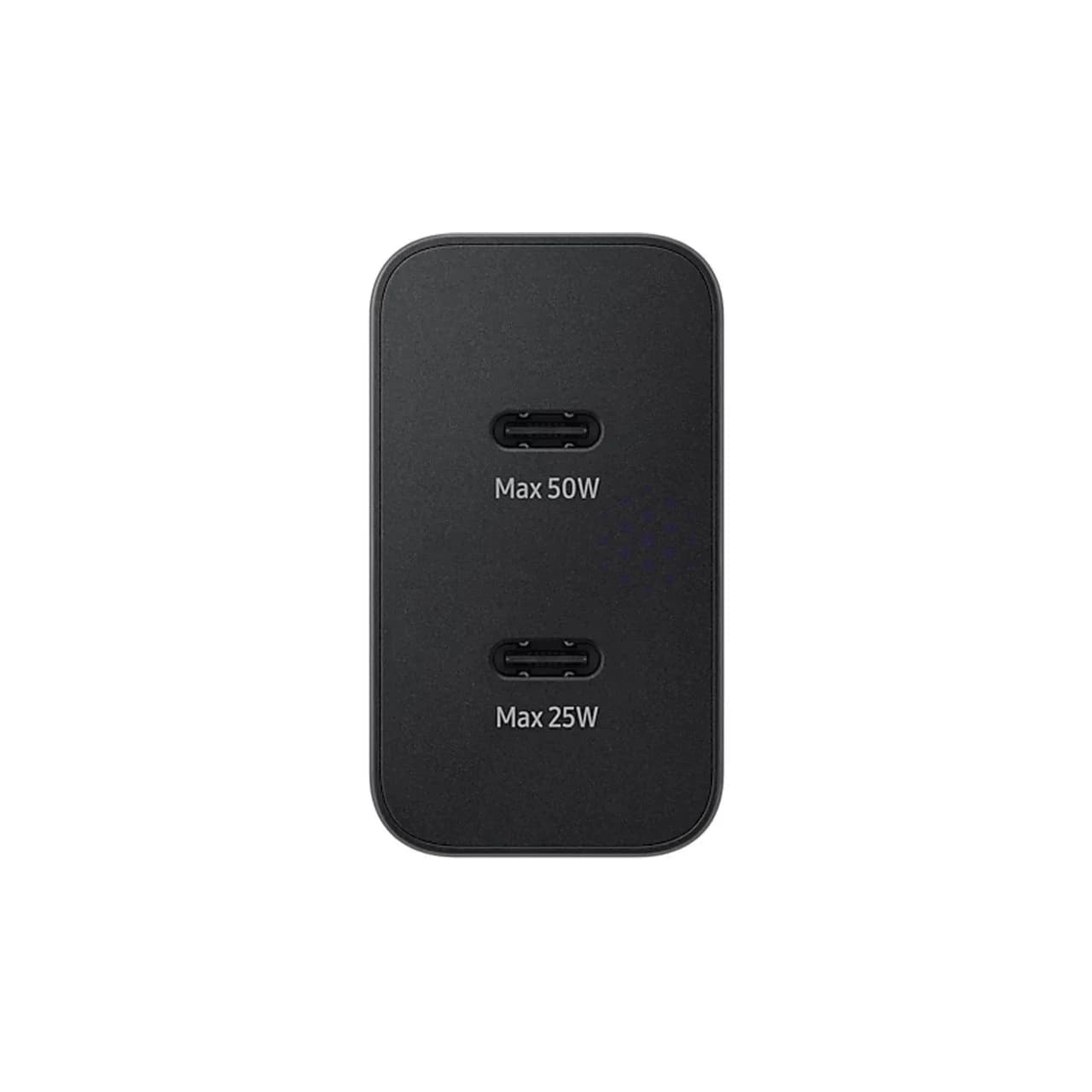 شارژر دیواری سه پین فست و PD تک پورت SAMSUNG Type-C مدل EP-T5020 50W به همراه کابل شارژ Type-C – مشکی – اصلی – Low Standby مجهز به فناوری GAN-NFC (گارانتی 12 ماهه DST) — تصویر ۲
