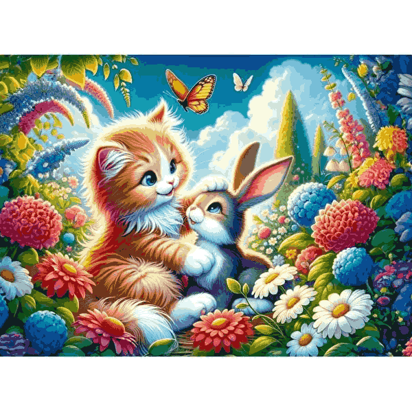 پازل 25 تکه آرت پازل مدل Brother Rabbit کد 35038 — تصویر ۲