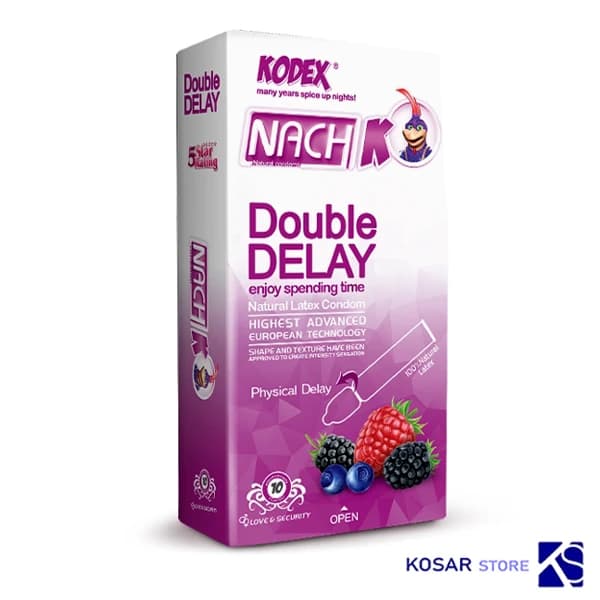 کاندوم تاخیری کدکس مدل دابل دیلی Double Delay بسته 10 عددی