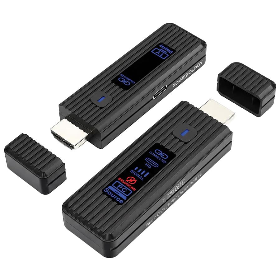 دانگل انتقال تصویر بی سیم HDMI پاورولوژی Powerology VELINK Wireless HDMI Transmitter & Receiver PHDMRABK
