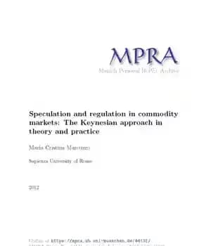 دانلود کتاب Speculation and regulation in commodity markets: The Keynesian approach in theory and practice – سفته بازی و مقررات…