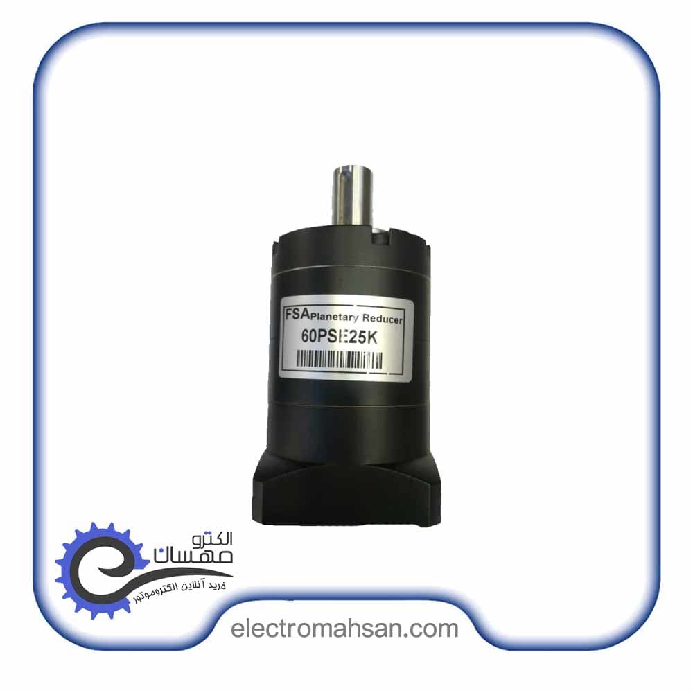 گیربکس خورشیدی سروو موتور FSA سایز 60 نسبت 7 ورودی 14 سری PSE دنده مورب فلنج دایره ساخت چین
