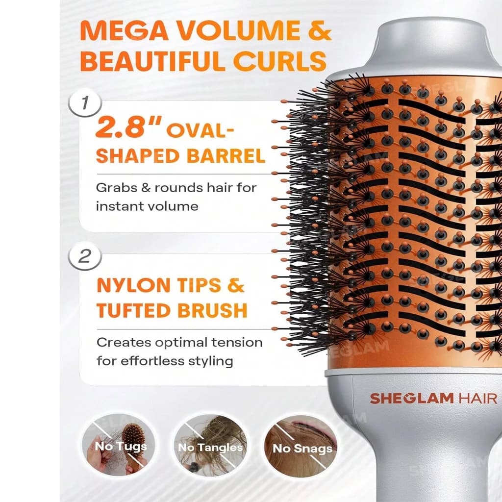 دستگاه برس حرارتی حجم دهنده و خشک کننده موشیگلم Air brush — تصویر ۲